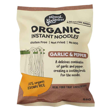 Honest to Goodness Organic Instant Noodles Garlic and Pepper 85g